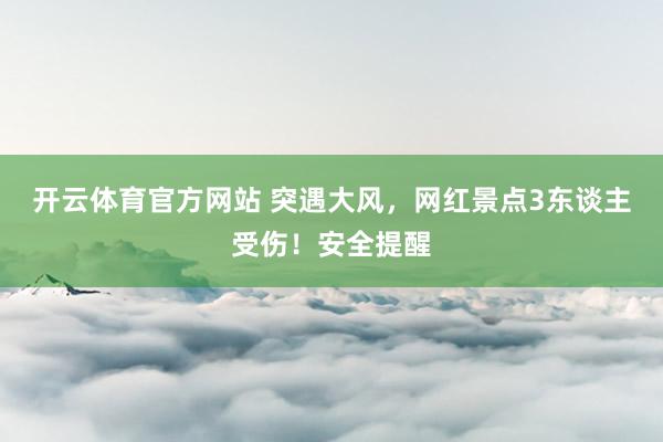 开云体育官方网站 突遇大风，网红景点3东谈主受伤！安全提醒