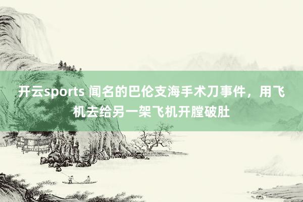 开云sports 闻名的巴伦支海手术刀事件，用飞机去给另一架飞机开膛破肚