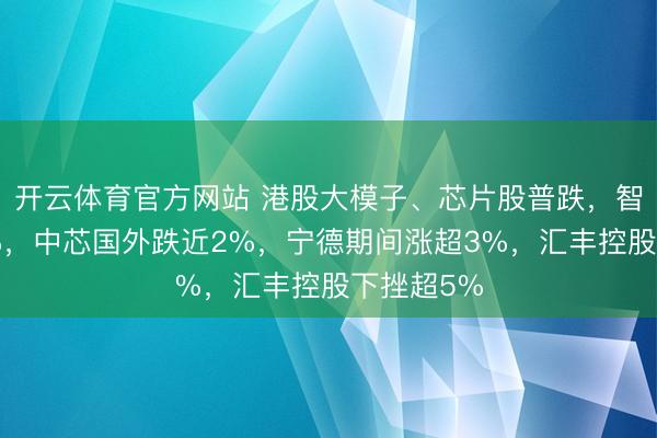 开云体育官方网站 港股大模子、芯片股普跌，智谱跌近4%，中芯国外跌近2%，宁德期间涨超3%，汇丰控股下挫超5%